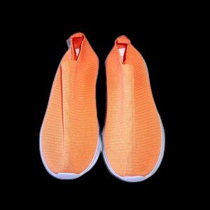 NWOT Women's Orange Mesh Slip-on Sock Shoes Sneakers Size 8 1/2!